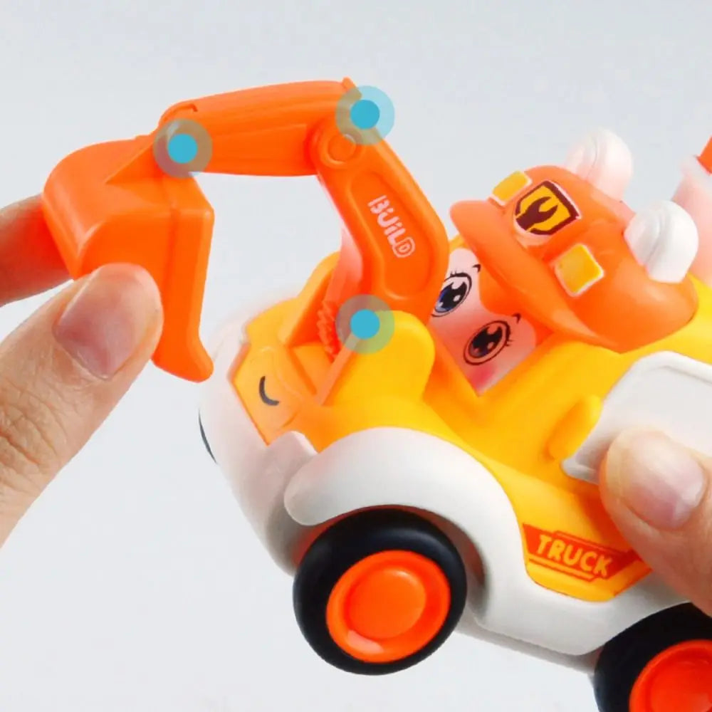 Interactive Police Car Press and Go Car Toy Vehicle Pull Back Push and Go Cars Fire Truck Mini Vehicles Wind-up Cars Toys Gift