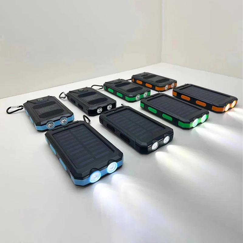 Solar Power Bank 80000mAh Portable Power Bank External Battery Fast Charging Strong Light LED Light for All Smartphones