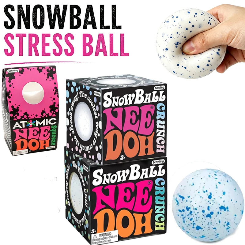 NeeDoh Snow Ball Crunch Squishy Toy