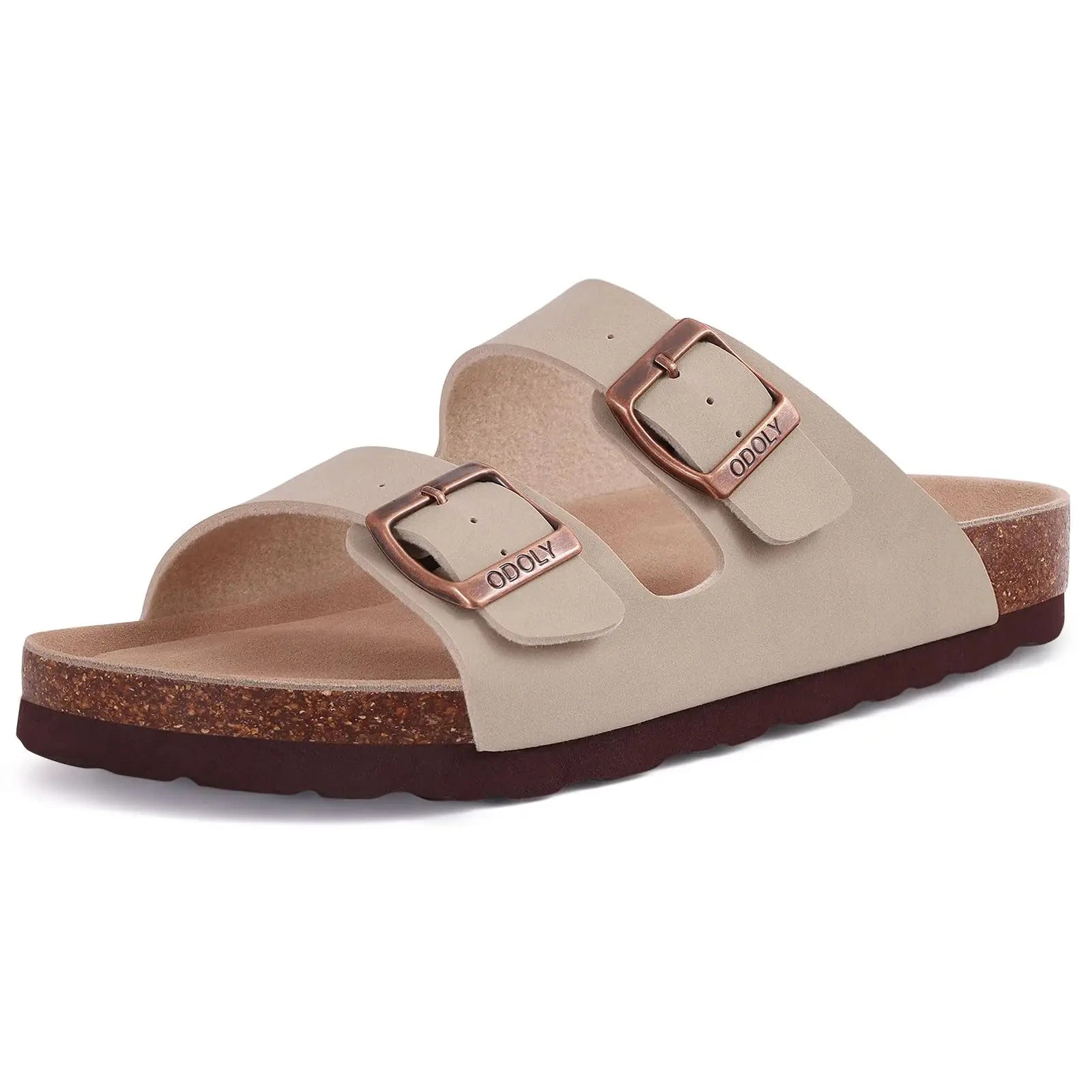 Goosecret Men Cow Suede Clogs Soft Cork Footbed Men Mules Slippers Fashion Men House Sandals With Arch Support Men Beach Sandals