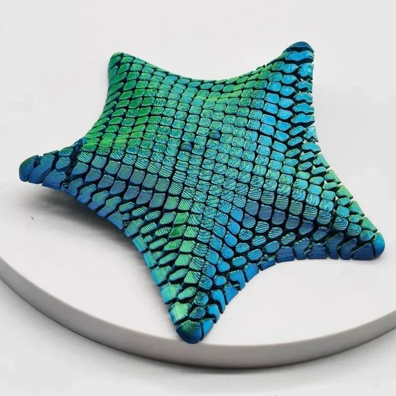 Cute 3D Printed Squishy Articulating Starfish - Stress Relief Fidget Starfish Toy, Unique Desk Decor & Flexible Gift Idea