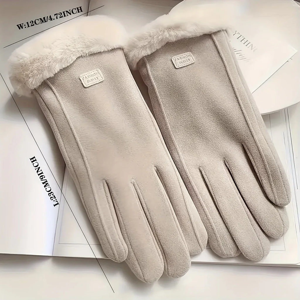 Women's Plush-Lined Touchscreen Gloves