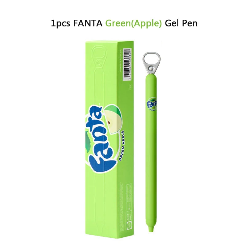KACO x Fanta Pull-Tab Gel Pens,Creative Ins Signature Pen,0.5mm Quick Drying&Comfortable Grip Fun&Stess Relief Kawaii Stationery