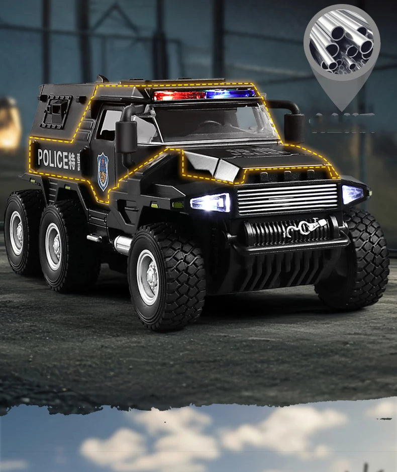 1:32 Alloy Car Model Diecasts & Toy WAT City Police Truck Model Diecast Vehicles Toy Cars Kid Toys For Children Gifts Boy Toy