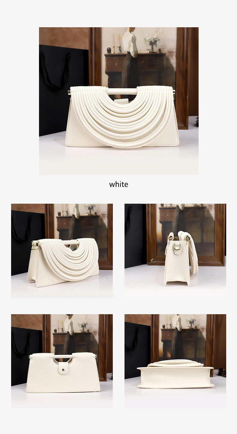 Women's Woven Line Tassel Tote Handbag