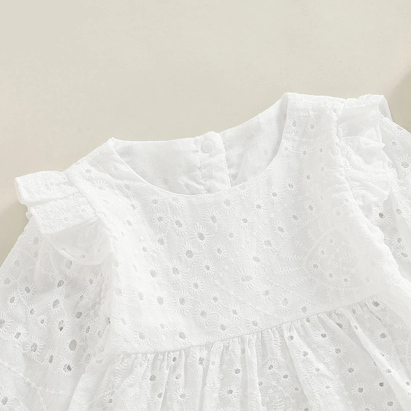 Baby Girl Long Sleeve Top & Ruffle Shorts Set