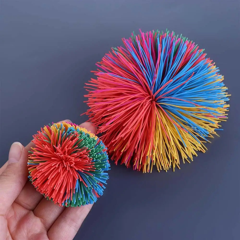 Stress Relief Anti-Stress Colorful Rainbow Fidget Sensory Ball Baby Stretchy Ball Bouncy Stress Balls Monkey Stringy Balls