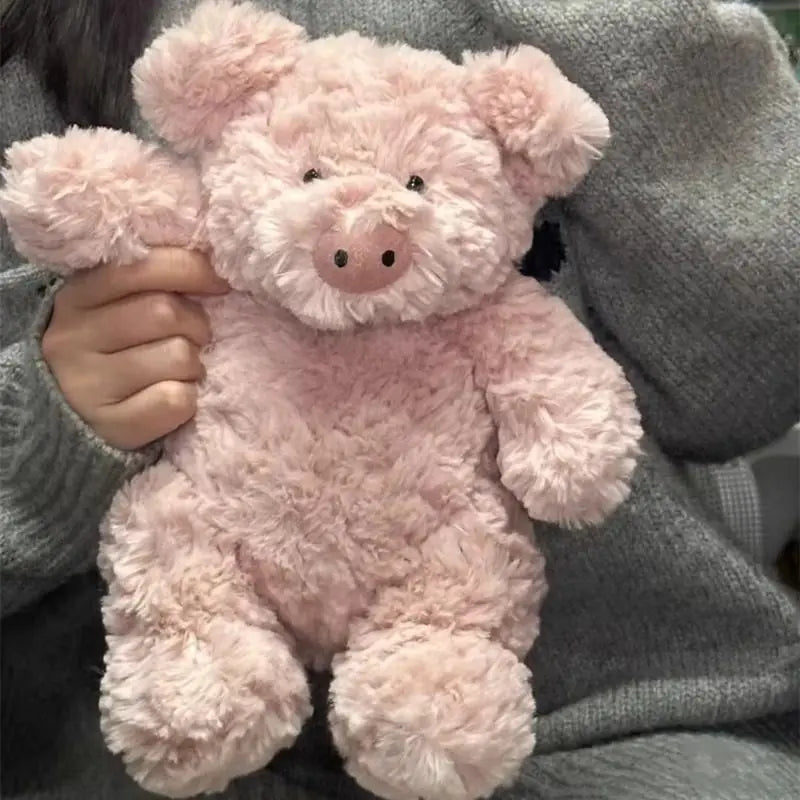 JC Pink Pig Plush Toy | Kawaii Soft Animal Soothing Doll — Home Decor & Gift