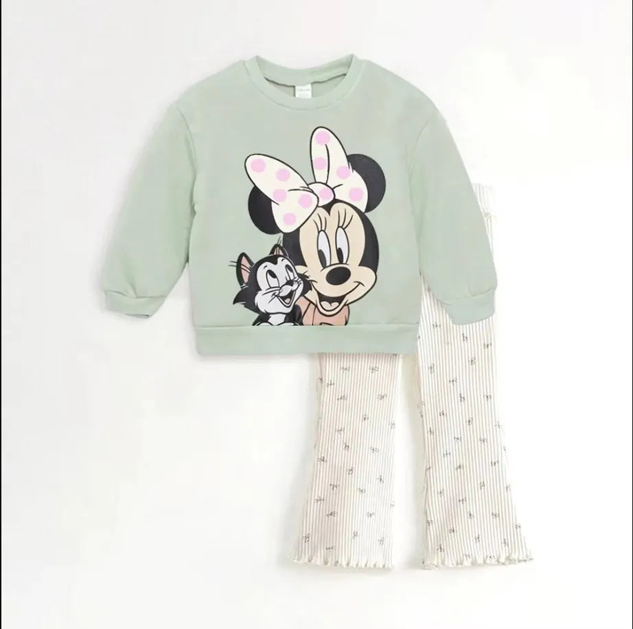 Toddler Girls Cartoon Sweatshirt & Leggings Set