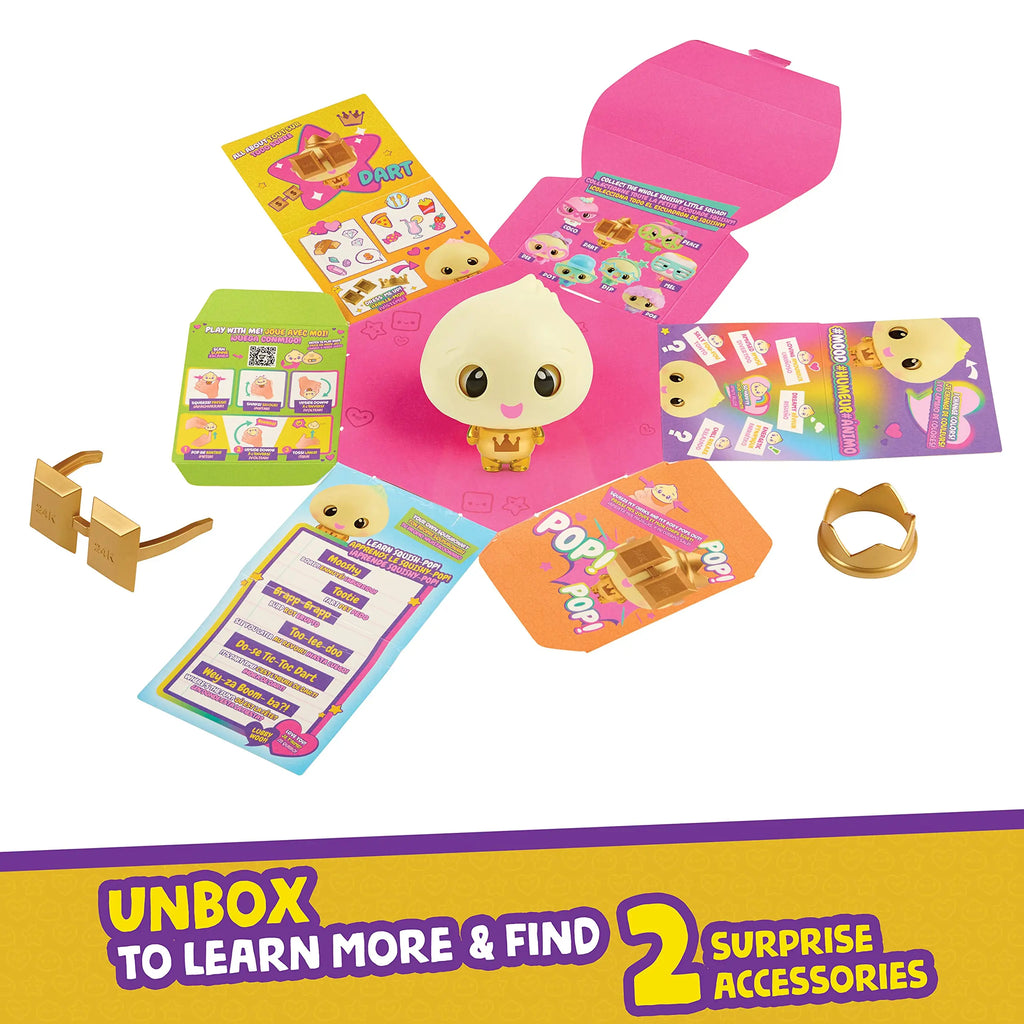 My Squishy Little Dumplings Interactive Doll Marshmallow Golden Cute Dumpling with Sound and Light Electronic Interactive Toys