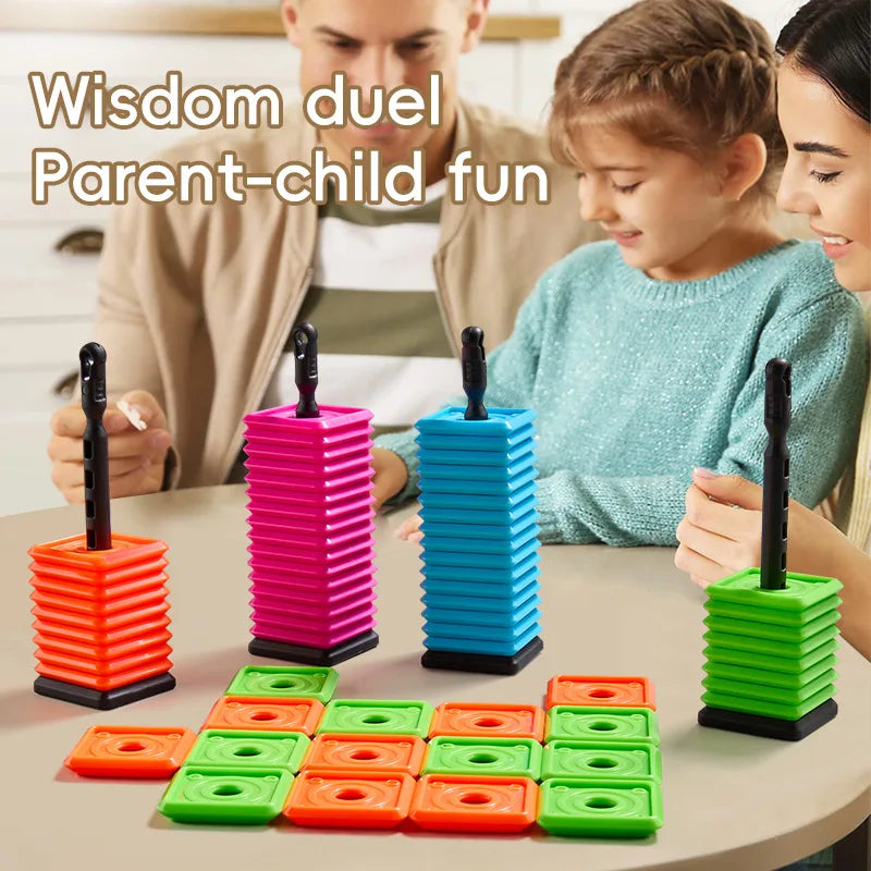 Portable Five-in-a-Row Game for Kids and Adults, Interactive Desktop Strategy Game with Colorful Pieces, Strategy Board Gam