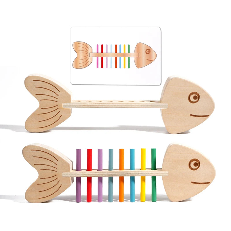 Montessori Color Matching Wooden Balance Toy | Fine Motor Puzzle Game for Kids