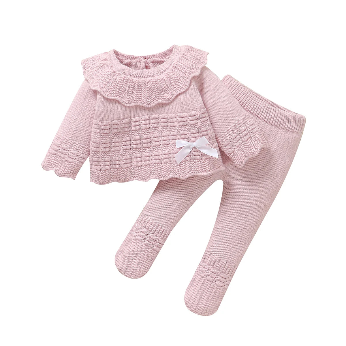 Winter Infant Girls Clothes Autumn Casual Long Sleeve Sweaters Pullovers+Leggings Toddler 2pcs Outfits Sets 0-1Y Toddler Costume
