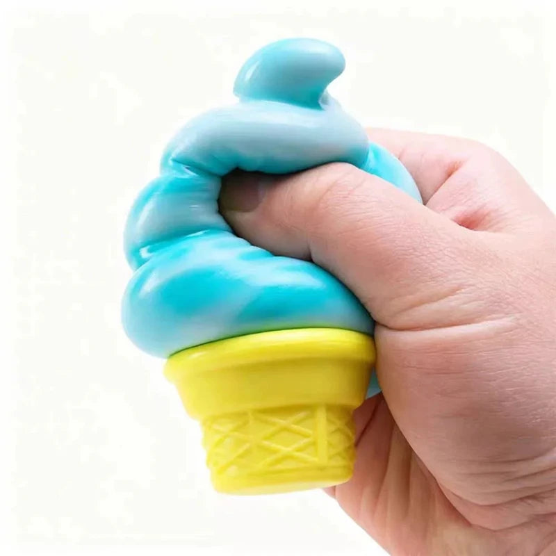 Needoh Nice Cream Cone Sensory Squeeze Toy | Non-Toxic Stress & Anxiety Relief for Kids & Adults