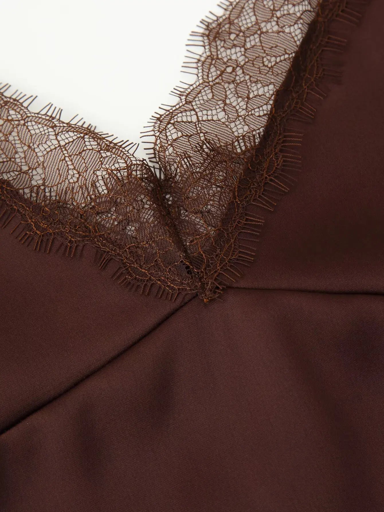 HH 2026 New Fashion Woman Lace Trim Sling Sleeveless V Collar Backless Mini Top Female Slim Fit Thin And Light Sexy Top
