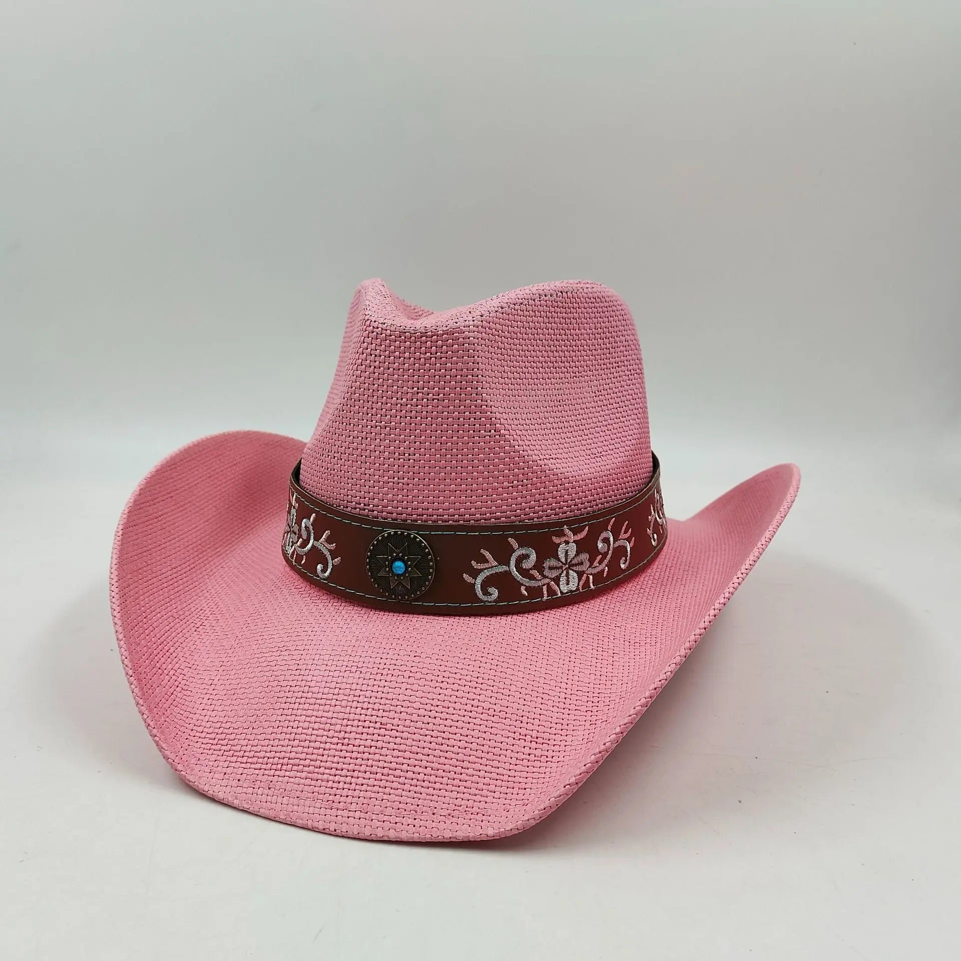 Women's Straw Cowgirl Hat – Wide Brim Shapeable Western Beach Sun Hat | Coastal Cowgirl Style