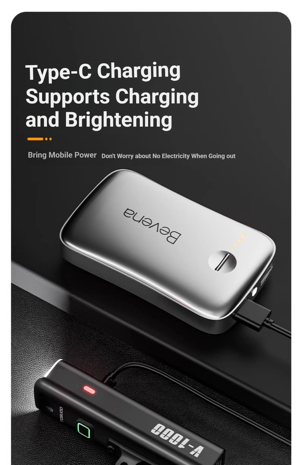 TOSUOD Bicycle Front light 1500 Lumens 4800mAh Bike Light Waterproof USB Charging IPX6 Waterproof Cycling Lamp Accessories