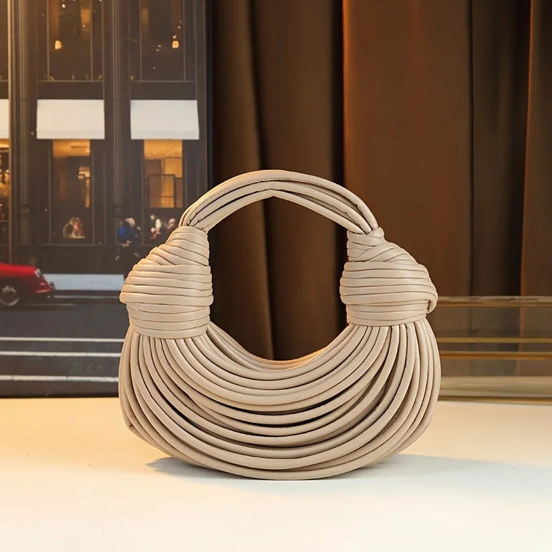Women's Handwoven Rope Knotted Shoulder Bag