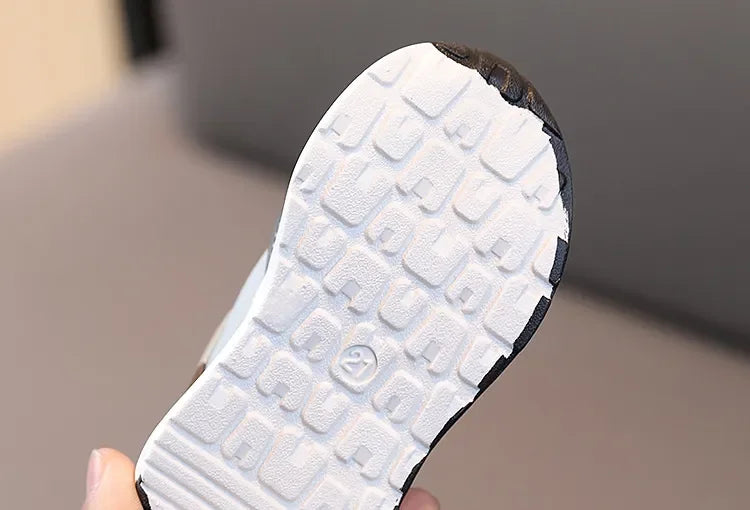 Kids' Unisex Breathable PU Leather Sport Running Sneakers