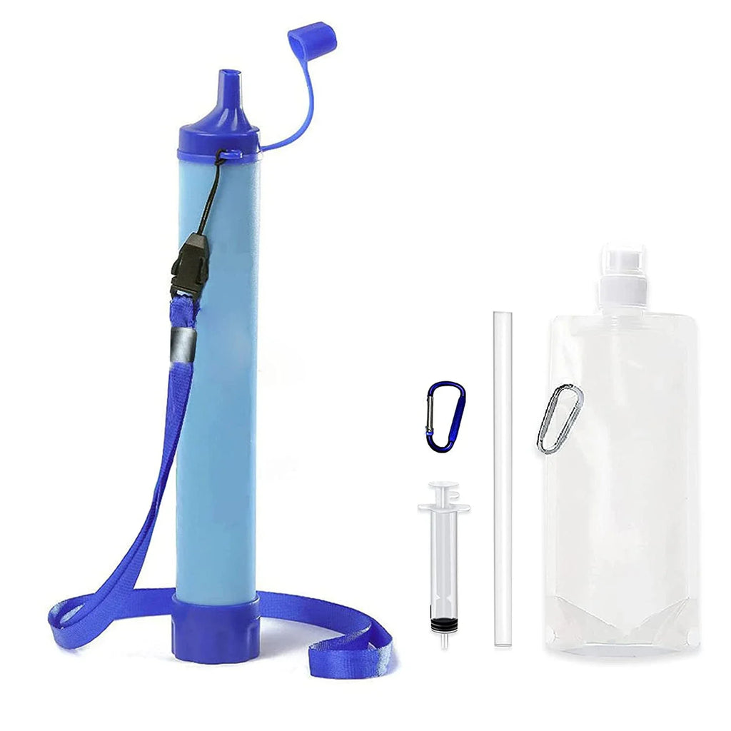 Disaster Preparedness Water Filter, Personal Survival Straw Purifier for Emergency Kits, Outdoor Camping & Hiking Gear