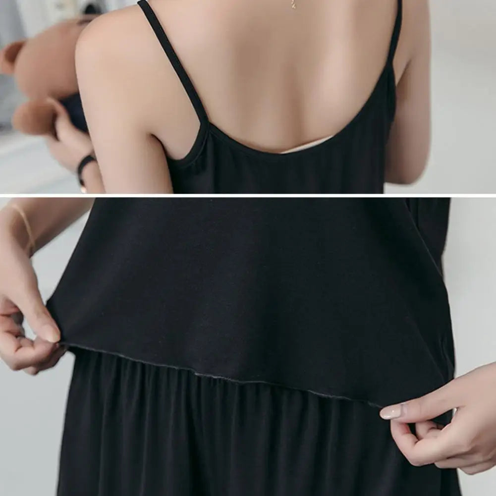 2 Pcs/Set Lounge Women Summer Pajamas Solid Color Sleeveless Camisole Shorts Lady Pajamas for Women Sleepwear Set