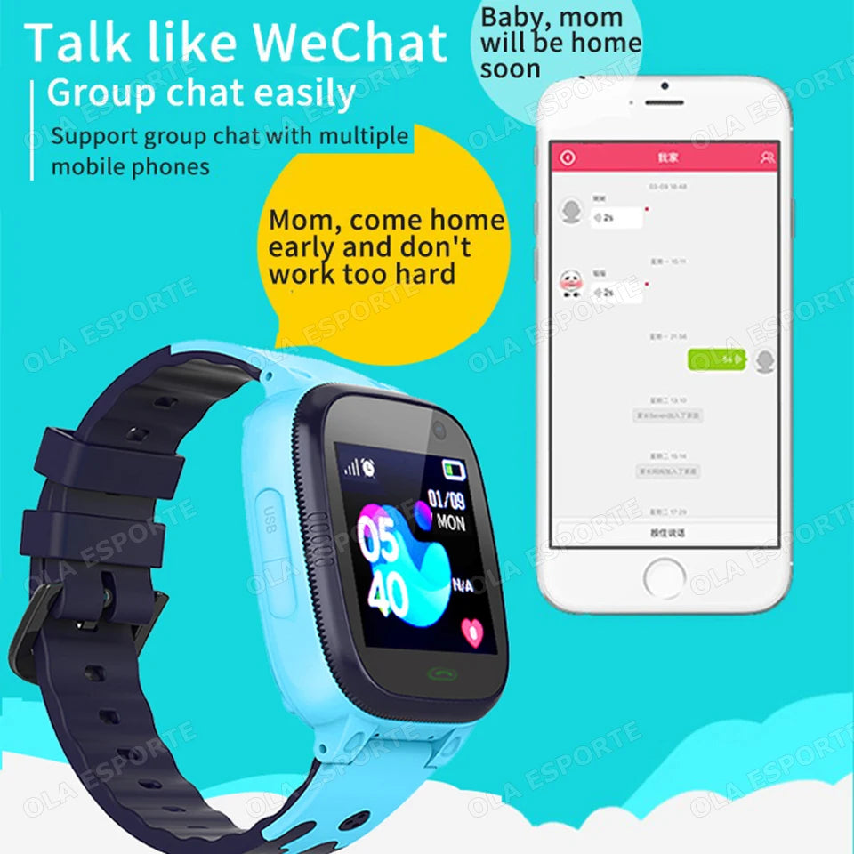 Kids Smart Watch 2026 Men Women 1.44 Inch HD Screen SOS GPS LED Flashlight Two-Waycalling Mathematical Calculation Smartwatch
