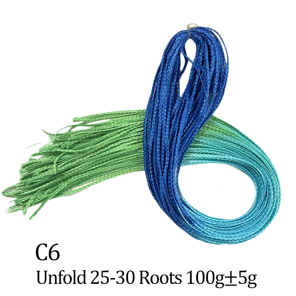 Ombre Zizi Braids Thin Box Braids Crochet Hair Extensions Synthetic Hair Rainbow Thin Zizi Braids Hair Bundles BudaBuda