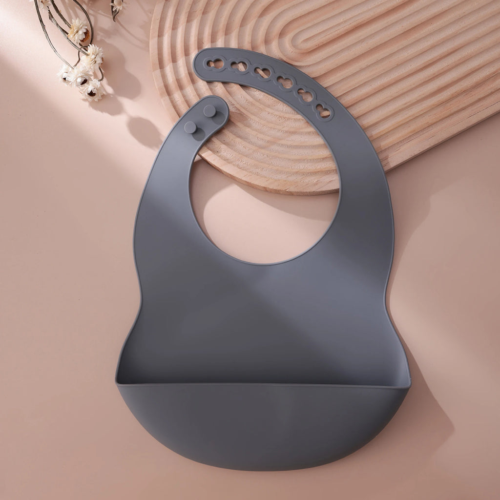 Silicone Baby Bib — Adjustable, Waterproof & BPA-Free