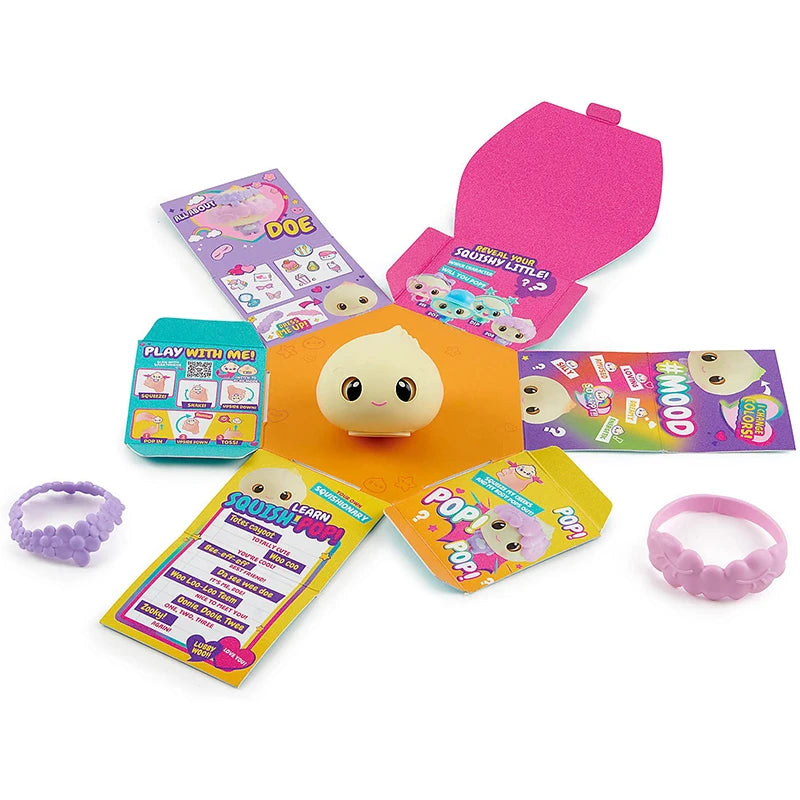 My Squishy Little Dumplings Interactive Doll Marshmallow Golden Cute Dumpling with Sound and Light Electronic Interactive Toys