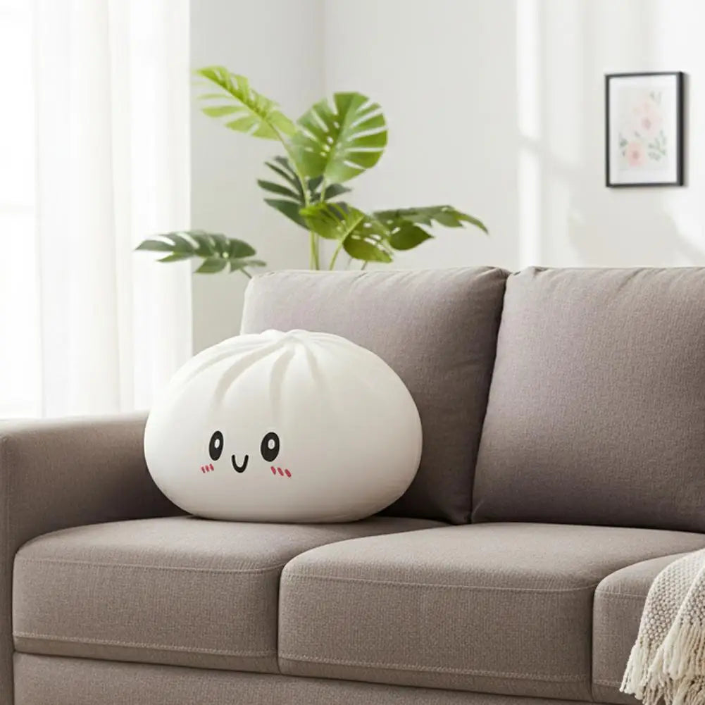 Large Dumpling Squishy Plush Pillow | Soft Huggable Steamer Design | Stress Relief Toy
