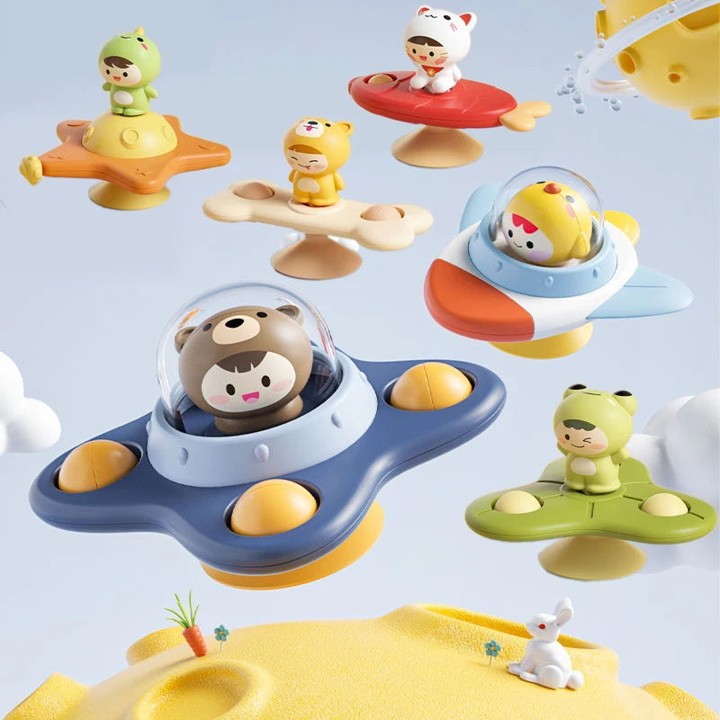 Montessori Suction Cup Spinner Toy | Sensory Table Game for Babies & Toddlers