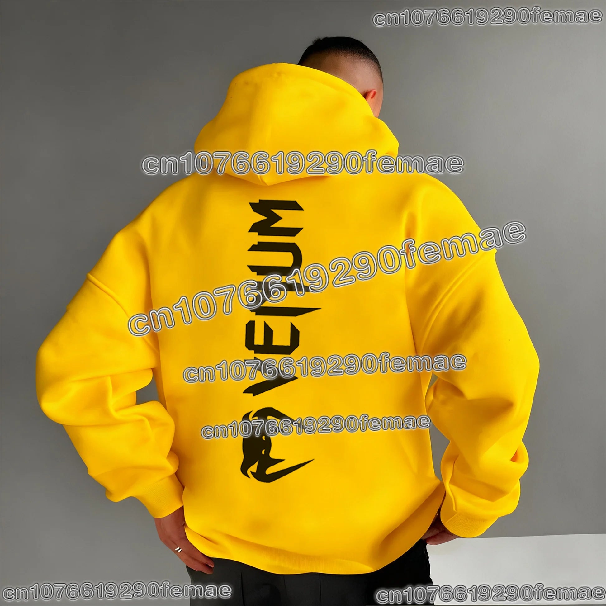 Men's Cotton Pullover Hoodie – Loose Fit Gym & Training Sweatshirt