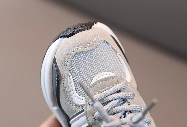 Kids' Unisex Breathable PU Leather Sport Running Sneakers