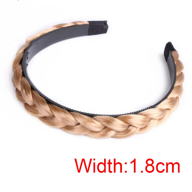 Braid Hair Band Women Fishbone Braid Wig Twist Braid Headband Hairpin Bohemia Non-slip Headdress Bridal Girls Hair Accessories