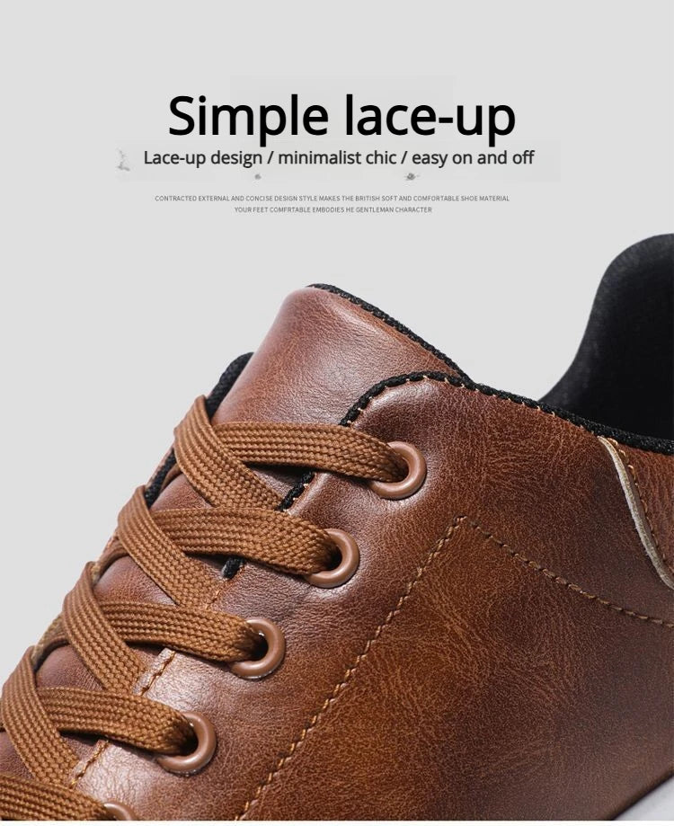 Men's Soft Sole Breathable Casual Lace-Up Shoes