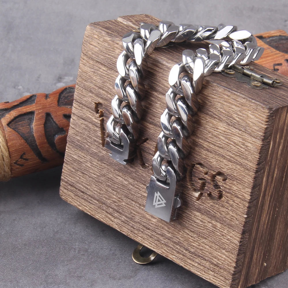 Viking Cuban Link Bracelet – 316L Stainless Steel Men's Chain Bracelet