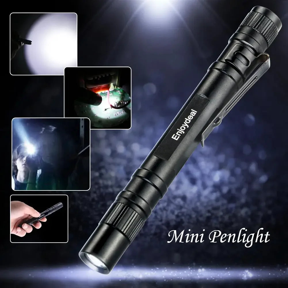 Mini LED Flashlight Penlight 1000 Lumens Lamp Clip Small Flashlights Torch Outdoor camping Pocket pen lights emergency Lantern