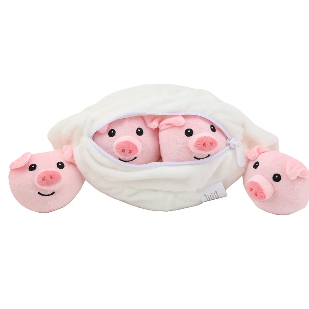 Cute Pork Dumplings Plush Toys Soft Stuffed Cartoon Chinese Food Doll A Dumpling with Four Pork Dolls Kids Toys Birthday Gifts
