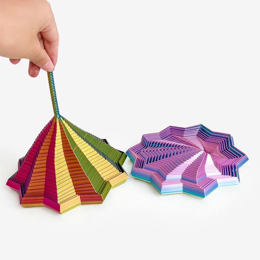 3D Visual Illusion Fidget Star | Sensory Stress Relief Spiral Ornament