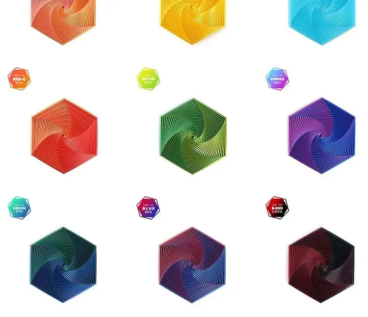 3D Printed Fractal Fidget Hexagon 7cm Portable Playing Sensory Anti-stress Toy Desktop Ornament Kid Toy Visual Gifts Mystery Box