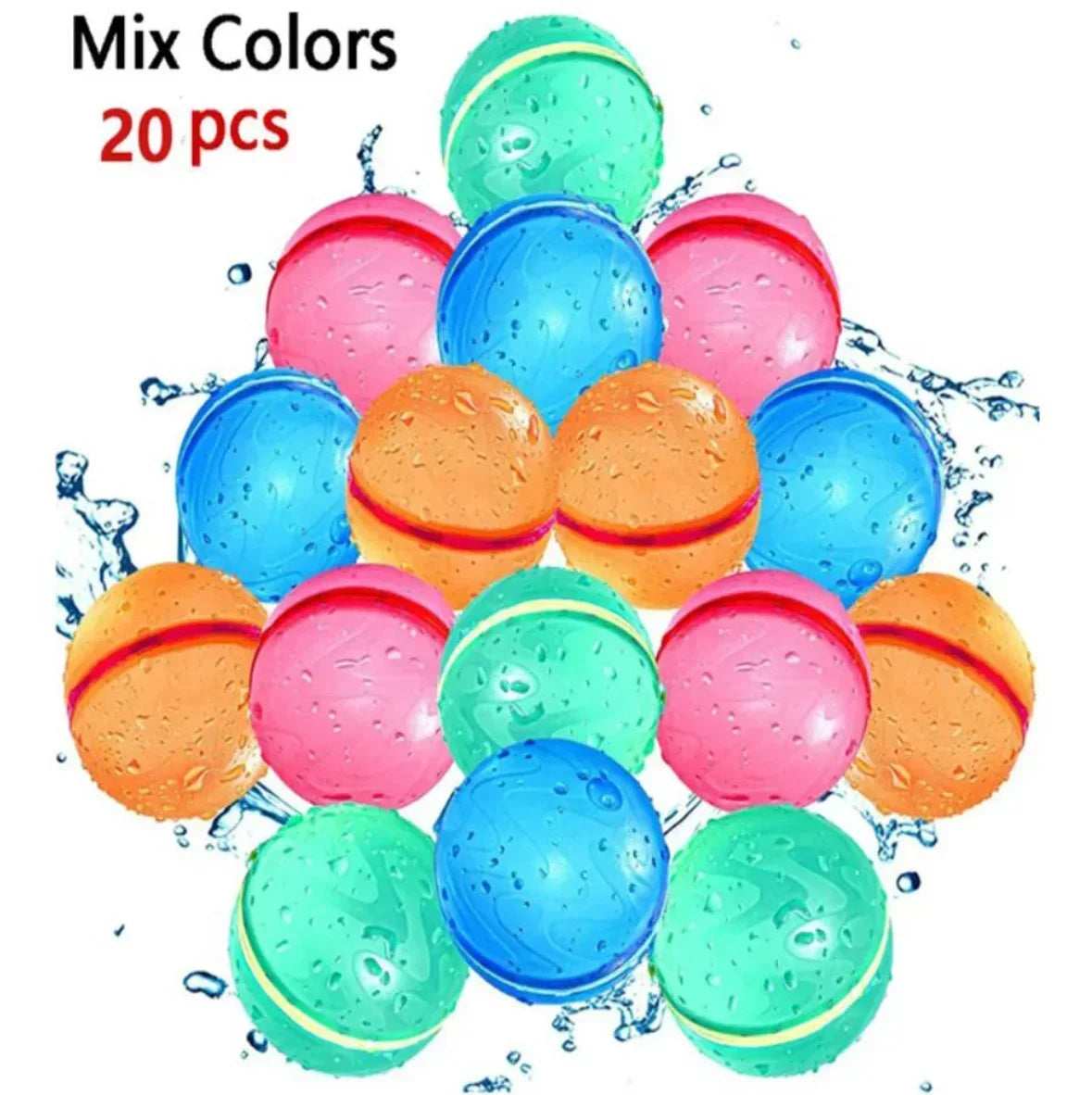 Reusable Self-Sealing Water Balloons | Quick Fill Splash Balls | Kids Outdoor Fun | 4–50 Pack