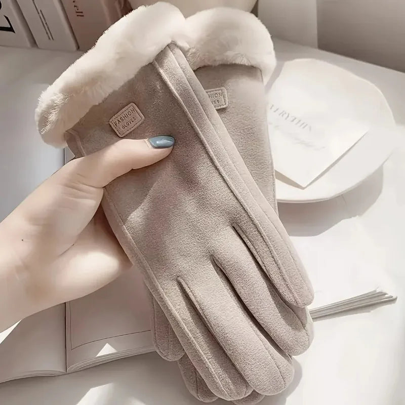 Women's Plush-Lined Touchscreen Gloves