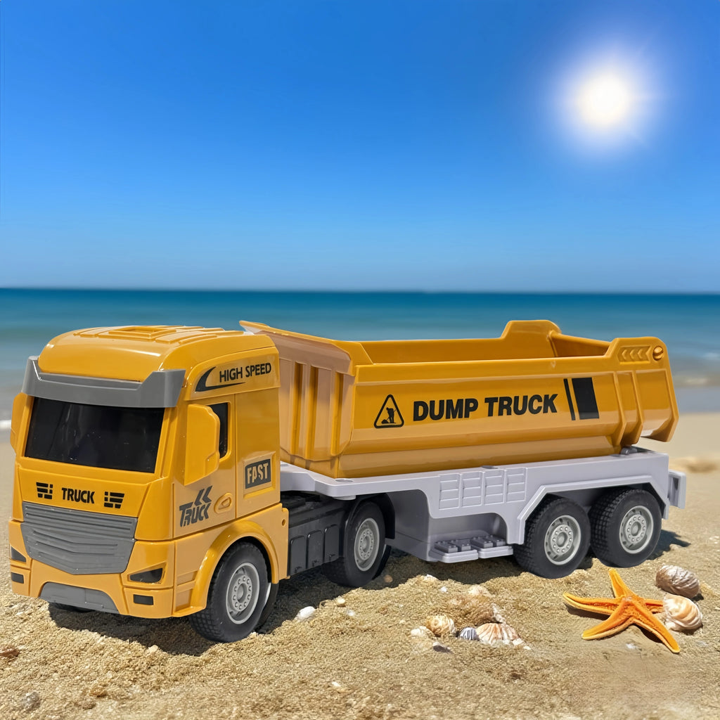 Inertia Toy Construction Vehicle Set - Mixer Digger Tipper Truck Toys for Boys And Girls Aged 3+ Engineering Playset
