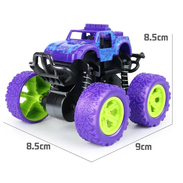 Toys Car Four-wheel Drive Off-road Vehicle Stunt Dump Cars Double-Side Inertia Car Boy Toy Car Pull Back Kids Toy Gift