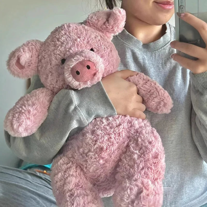 JC Pink Pig Plush Toy | Kawaii Soft Animal Soothing Doll — Home Decor & Gift