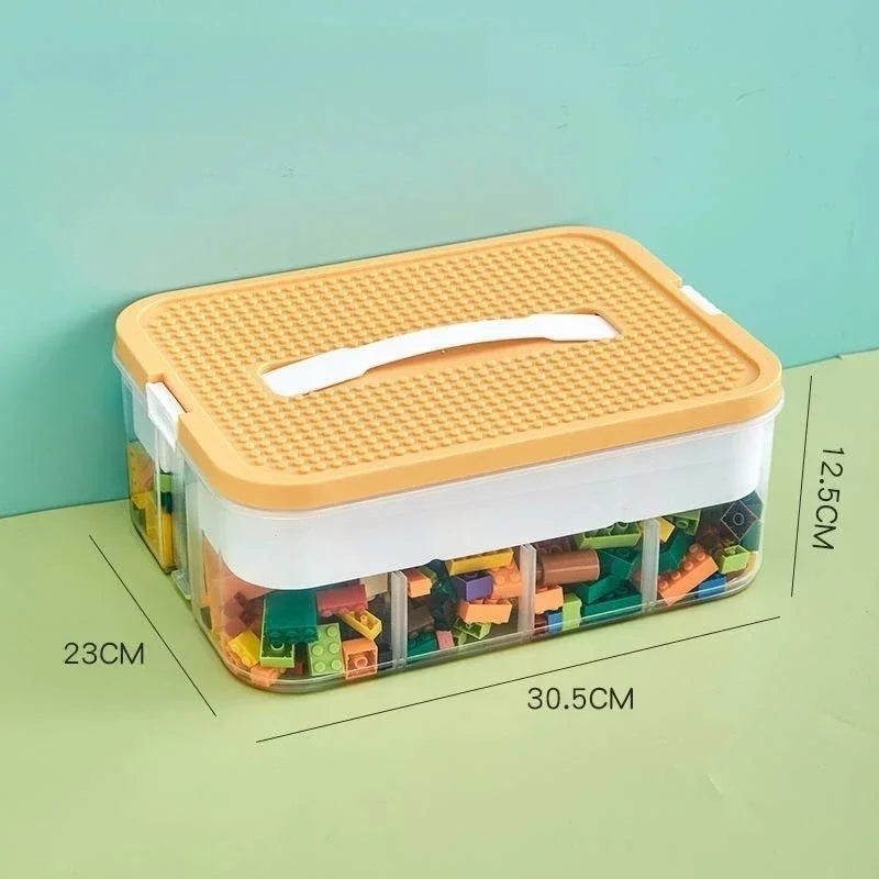 Lego Storage Box Building Block Organizer Particle Toy Jigsaw Puzzle Container Partition Lego Storage Bin Children Toy Organizer