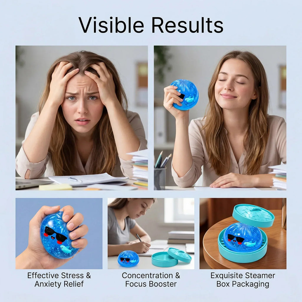 Glitter Dumpling Squishy Toy