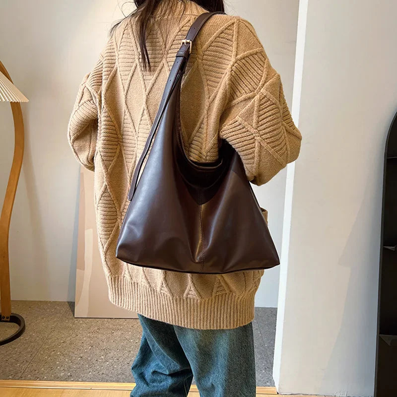 Women's Structured PU Tote Bag