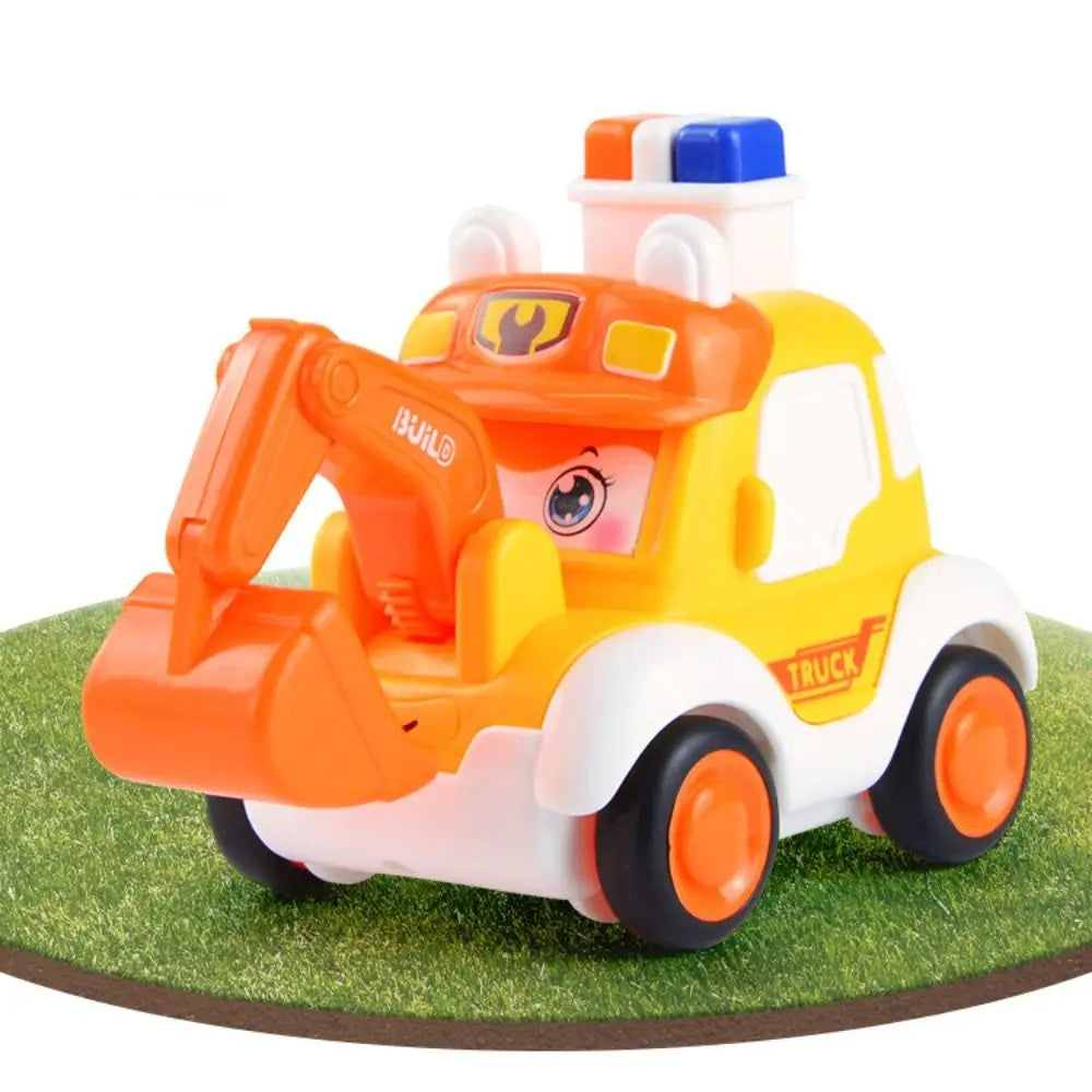 Interactive Police Car Press and Go Car Toy Vehicle Pull Back Push and Go Cars Fire Truck Mini Vehicles Wind-up Cars Toys Gift