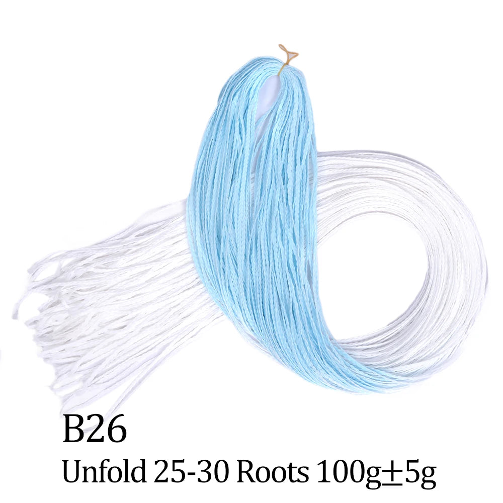 Ombre Zizi Braids Thin Box Braids Crochet Hair Extensions Synthetic Hair Rainbow Thin Zizi Braids Hair Bundles BudaBuda